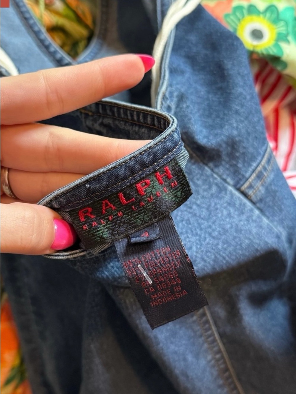 Ralph Lauren Blue Denim Mini Dress - Picture 4 of 7